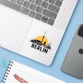 Sticker skyline berlin (Ordinateur portable avec iPhone)