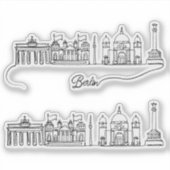 Sticker Skyline de Berlin City (Devant)