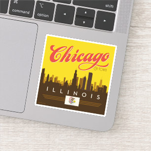 Sticker Skyline de l'Illinois
