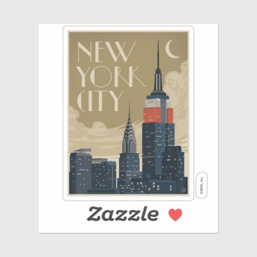 Sticker Skyline de New York (Feuille)