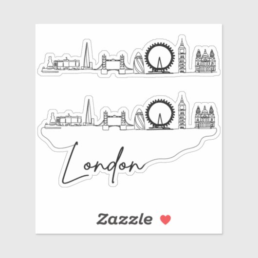 Sticker Skyline London City (Feuille)