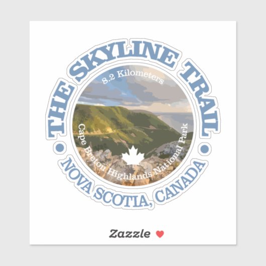 Sticker Skyline Trail (Nouvelle-Écosse) (Feuille)