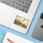 Sticker Skyward Fluff Meadow Hare Whimsical Rabbit Family (Ordinateur portable avec iPhone)