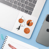 Sticker SLAM DUNK! Joueur de basket-ball (Ordinateur portable avec iPhone)