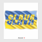 Sticker Slava Ukraini Stand avec Ukraine Paix Pas de Guerr (Feuille)