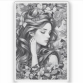 Sticker Sleeping Woman (Devant)