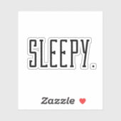 Sticker Sleepy. Typographie (Feuille)