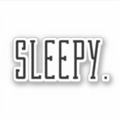 Sticker Sleepy. Typographie (Devant)
