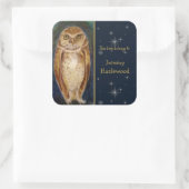 Sticker Slegme Bookplate Personnalisé Wise Owl (Sac)