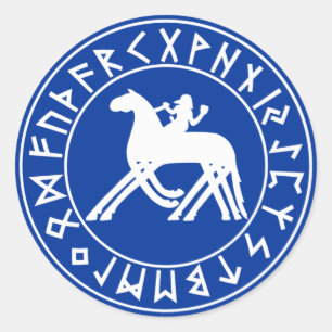 Sticker Sleipnir Shield op zwart