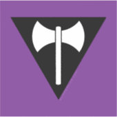 Sticker SlipperyJoe drapeau de la fierté lesbienne puissan (Devant)