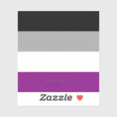 Sticker SlipperyJoe's asexual pride flag emphasizing inclu (Feuille)