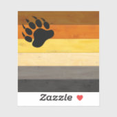 Sticker SlipperyJoe's Bear Pride drapeau de la texture du  (Feuille)