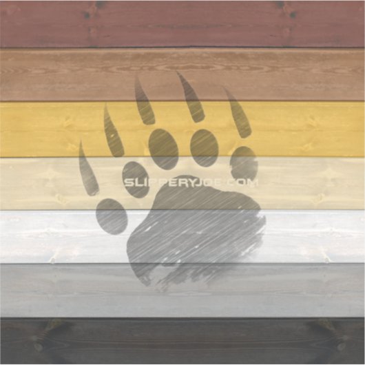 Sticker SlipperyJoe's Bear Pride drapeau de la texture du (Devant)