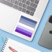 Sticker SlipperyJoe's Butch Lesbian Pride Drapeau gay cade (Ordinateur portable avec iPhone)