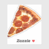 Sticker SlipperyJoe's classique pepperoni pizza tranche fo (Feuille)