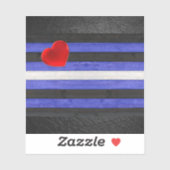 Sticker SlipperyJoe's cuir drapeau orgueil noir bleu royal (Feuille)