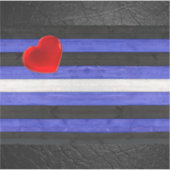 Sticker SlipperyJoe's cuir drapeau orgueil noir bleu royal (Devant)