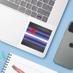 Sticker SlipperyJoe's cuir drapeau orgueil noir bleu royal