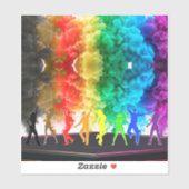 Sticker SlipperyJoe's Dancing Pride Shadows cadeaux gay ar (Feuille)