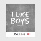 Sticker SlipperyJoe's I Like Boys sale Chalkboard écriture (Feuille)