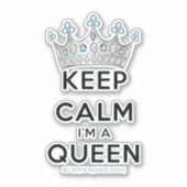 Sticker SlipperyJoe's Keep Calm Queen couronne joyaux a (Devant)