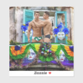 Sticker SlipperyJoe's Mardi Gras masques perles décoration (Feuille)