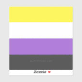 Sticker SlipperyJoe's Nonbinary Pride Drapeau gay cadeaux (Feuille)