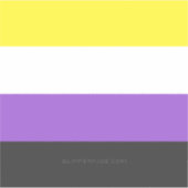 Sticker SlipperyJoe's Nonbinary Pride Drapeau gay cadeaux (Devant)