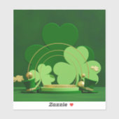 Sticker SlipperyJoe's Saint Patrick's Day trèfle à trois f (Feuille)