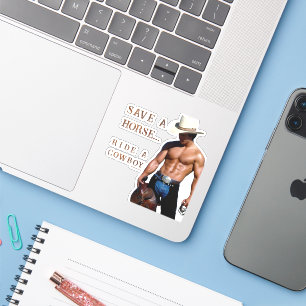 Sticker SlipperyJoe's save horse ride paille cowboy casque