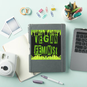 Sticker SlipperyJoe's veganisme féministe attention-grabbi