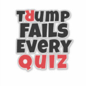 Sticker slogan de protestation étudiant anti-Trump rouge n (Devant)