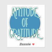Sticker Slogan de récupération d'attitude de gratitude (Feuille)