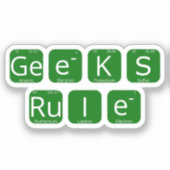 Sticker Slogan de table périodique geek (Recto)