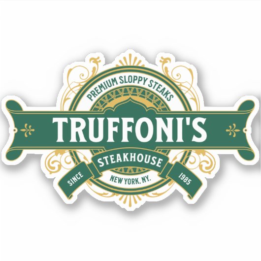 Sticker Sloppy Steaks Truffoni's (Devant)