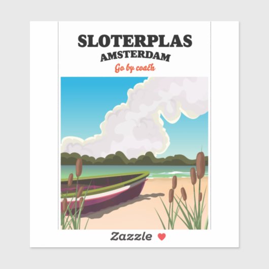 Sticker Sloterplas Amsterdam (Feuille)