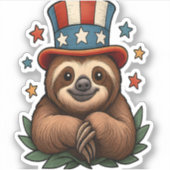 Sticker Sloth 4 juillet (Devant)