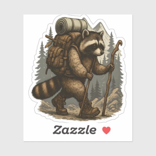 Sticker Sloth Camping Randonnée (Feuille)
