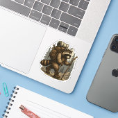 Sticker Sloth Camping Randonnée (Ordinateur portable avec iPhone)