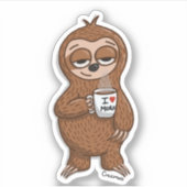 Sticker Sloth Coffee (Devant)