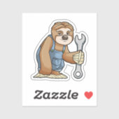 Sticker Sloth comme artisan avec clé (Feuille)