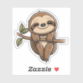 Sticker Sloth Cute Sloth Cute Cartoon (Feuille)
