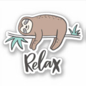 Sticker Sloth Dit Relax (Devant)