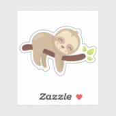Sticker Sloth endormi. (Feuille)