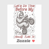 Sticker Sloth Faisons ça avant que mon anxiété ne s'instal (Feuille)