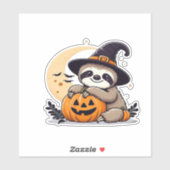 Sticker Sloth Halloween Motif Cute Classic T-Shirt (Feuille)