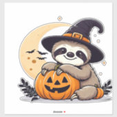 Sticker Sloth Halloween Motif Cute Classic T-Shirt (Feuille)