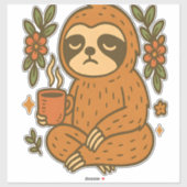 Sticker Sloth Jouer de la guitare (Feuille)