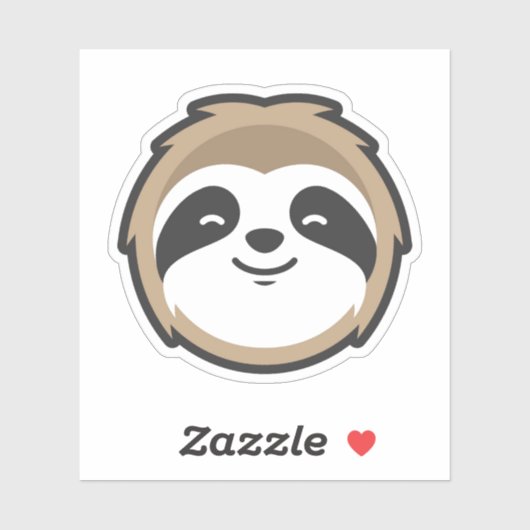 Sticker Sloth Mascot (Feuille)